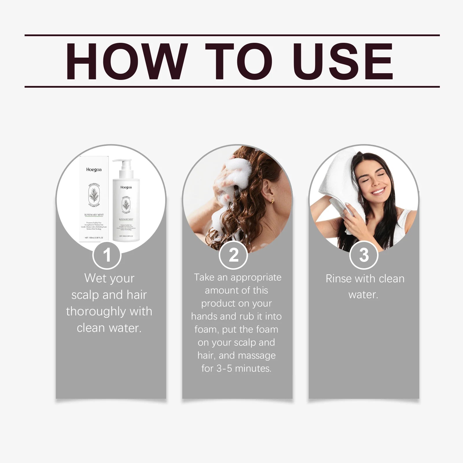 Rosemary Mint Shampoo Conditioner Anti-Hair Loss Hair Growth Scalp Cleansing Oil Control Anti Dandruff Nourishing Hair Shampoo Peaceful Pleasures Health and Wellness