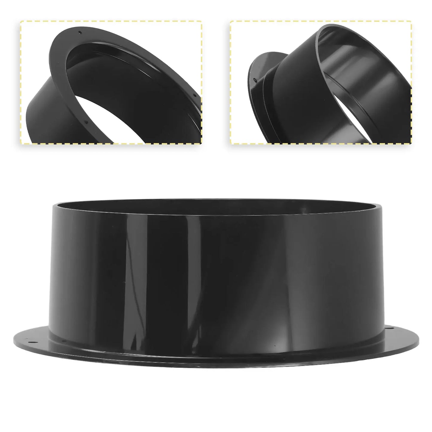 ABS Wall Flange Connector Vent Pipe Adapter Duct Round Joint