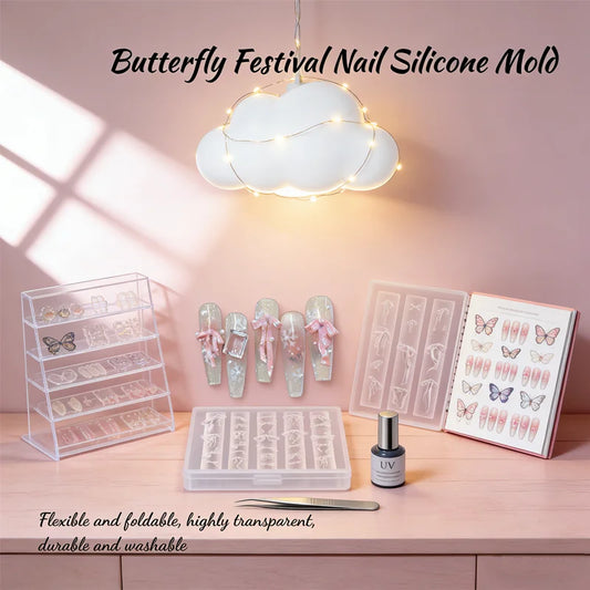 3D Bow Nail Art Silicone Mold – Reusable Ribbon Bowknot Charm Nail Art Mold Peaceful Pleasures Health and Wellness