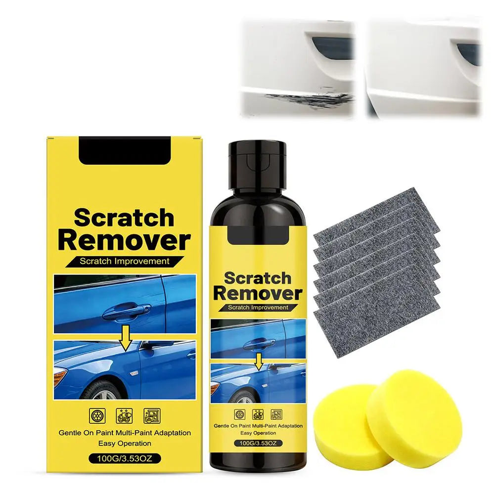 Car Scratch Remover Paint Care Tools Auto Swirl Remover Scratches Repair Polishing Auto Body Grinding Compound Anti Scratch Wax Peaceful Pleasures Health and Wellness 1set