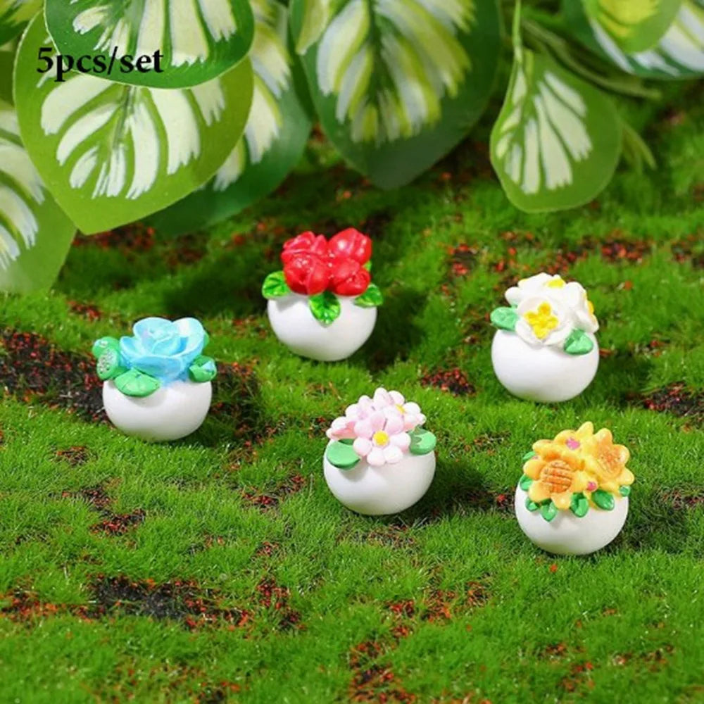 1:12 Dollhouse Miniature Potted Plants | Mini Bonsai & Pot Set