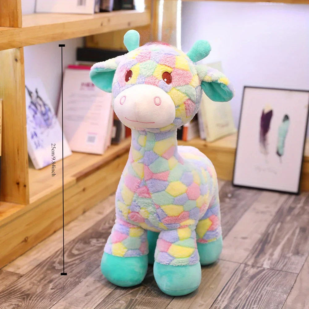 Soft Rainbow Giraffe Plush Toy – Stuffed Animal Gift & Décor