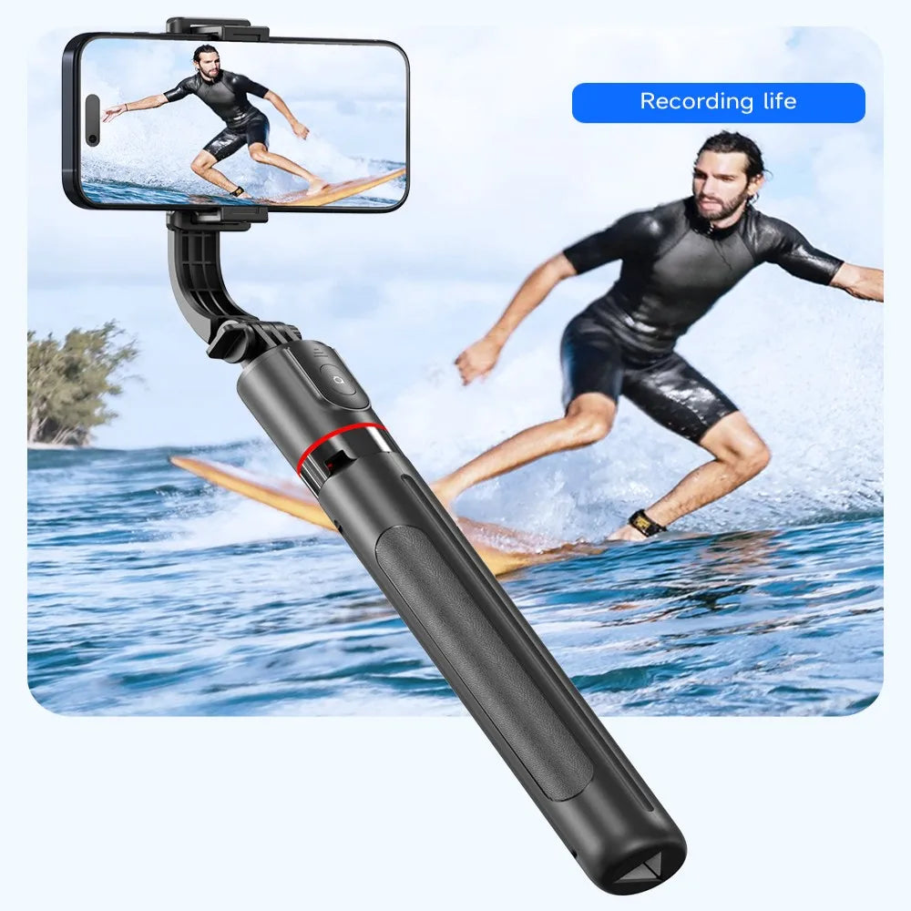 Selfie Stick Tripod with Bluetooth Remote, 6-Section Extendable Pole, 360° Rotation, Fill Light Option, for Phone Vlog Peaceful Pleasures Health and Wellness