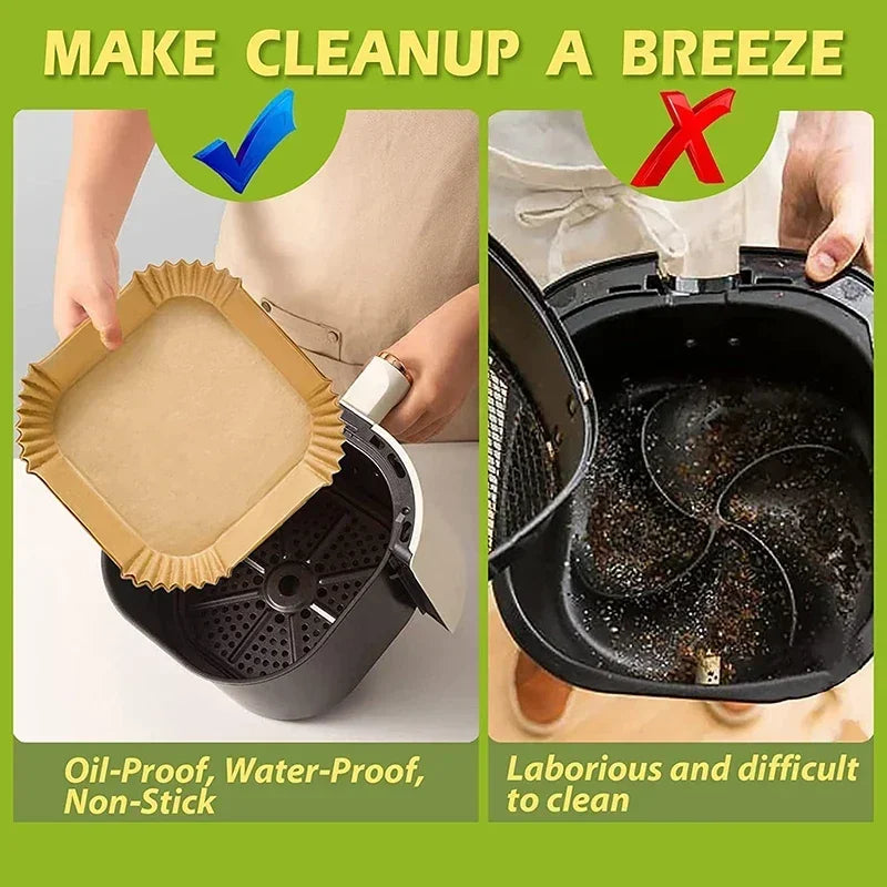 Disposable Air Fryer Parchment Liners | Non-Stick Baking Paper