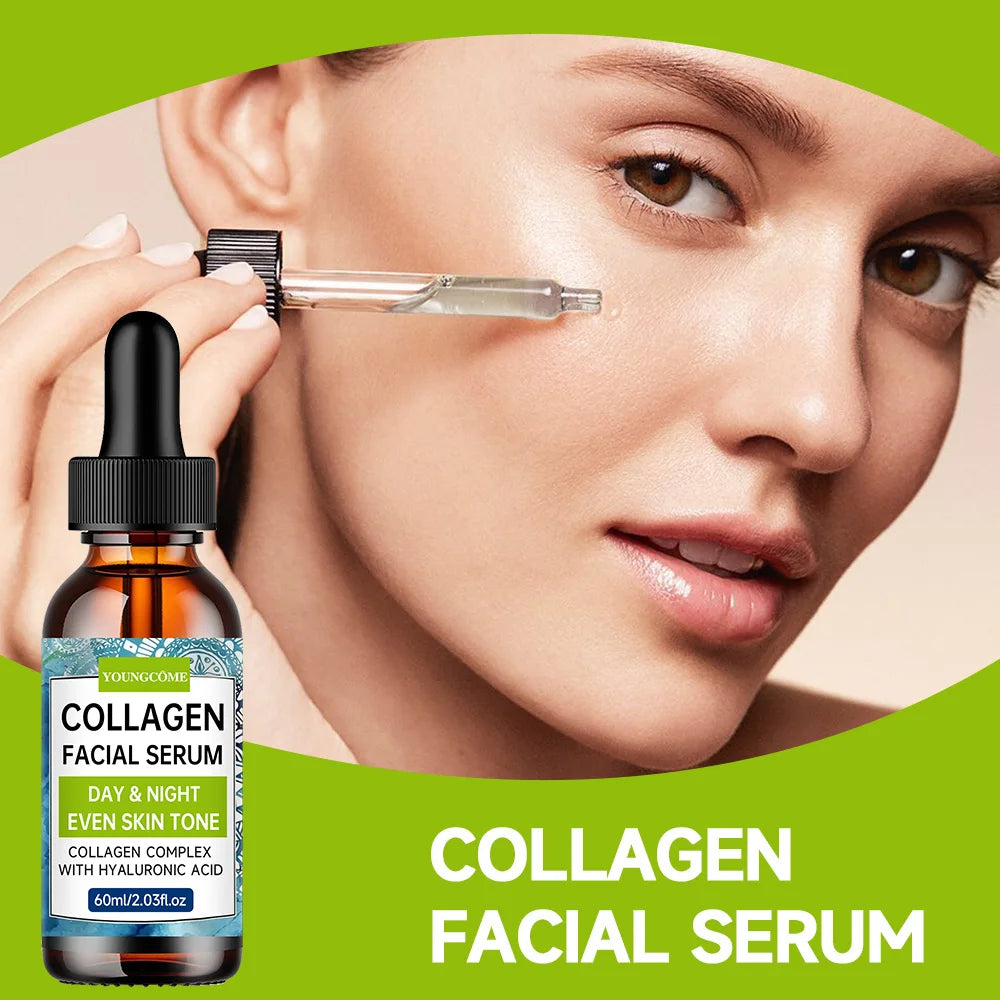 Collagen Face Serum with Hyaluronic Acid | Day & Night Hydrating Moisturizer for Even Skin Tone | Facial Care Essence Peaceful Pleasures Health and Wellness