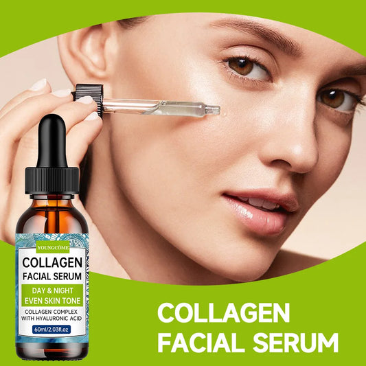 Collagen Face Serum with Hyaluronic Acid | Day & Night Hydrating Moisturizer for Even Skin Tone | Facial Care Essence Peaceful Pleasures Health and Wellness