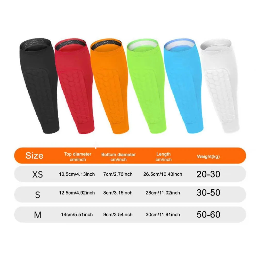 1Pcs Soccer Shin Guards Pads for Youth Adult, Shin Defender Shin Guards Kids, Calf Compression Sleeve with Honeycomb Pads Peaceful Pleasures Health and Wellness