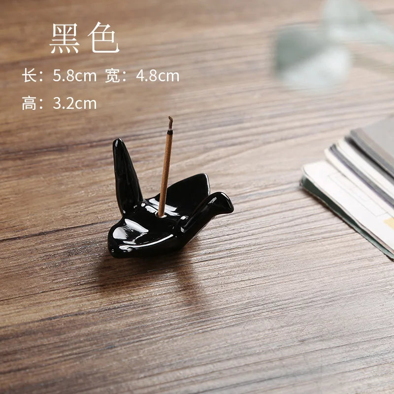 Paper Crane Ceramic Incense Stick Holder & Burner | Home Decor