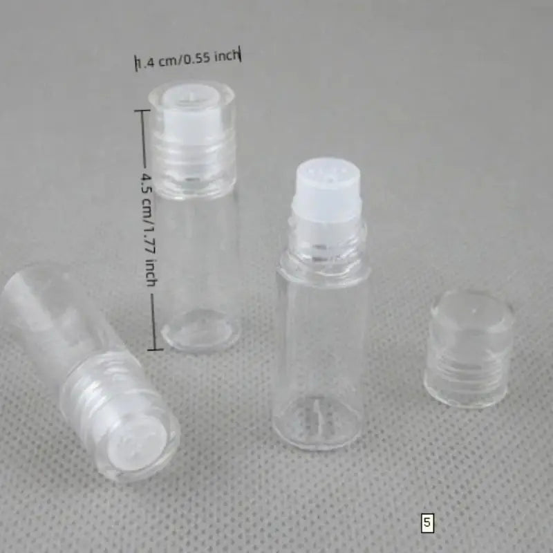 5Pcs Mini Clear 3ml Empty Loose Powder Container Plastic Bottle With 3-hole Plug Sifter Refillable For Eye Shadow Cosmetic Peaceful Pleasures Health and Wellness onesize