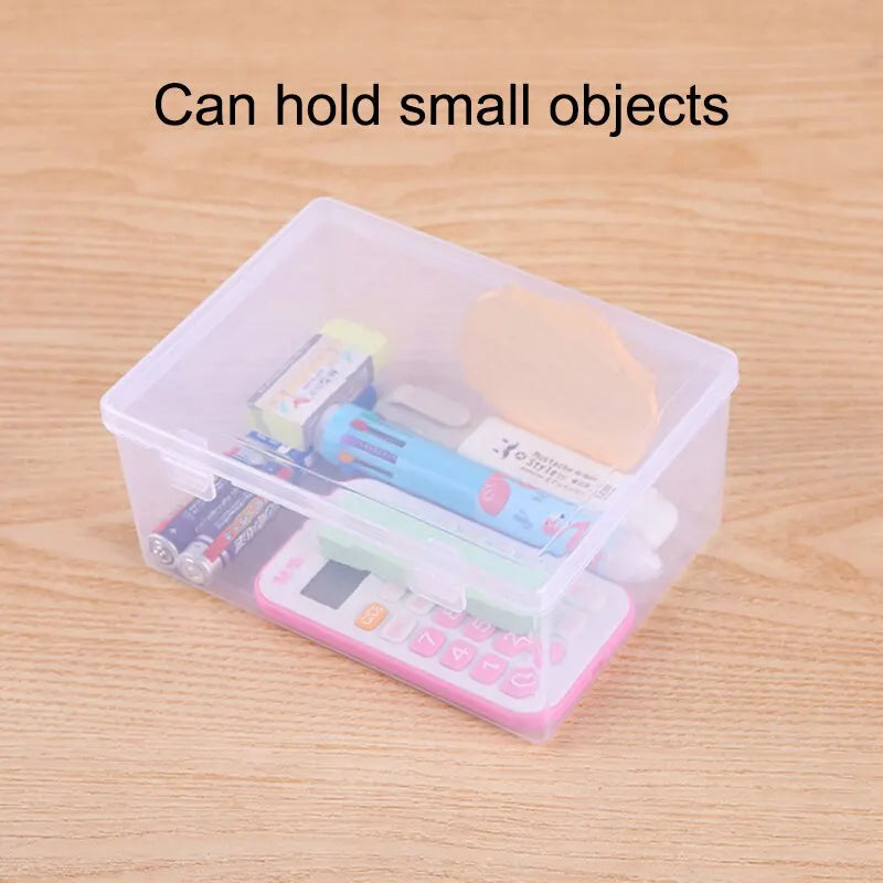 1PC Transparent PP Dual Fastened Transparent Display Box Jewelry Jewelry Container Jewelry Box Art DIY Parts Tool Storage Box Peaceful Pleasures Health and Wellness