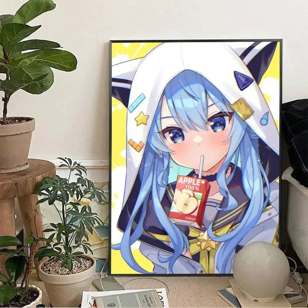 Hoshimachi Suisei Hololive Anime Canvas Wall Art Poster