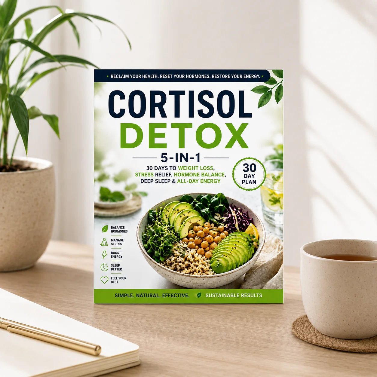 Cortisol Detox 5-in-1 30 Day Guide Weight Management Stress Relief