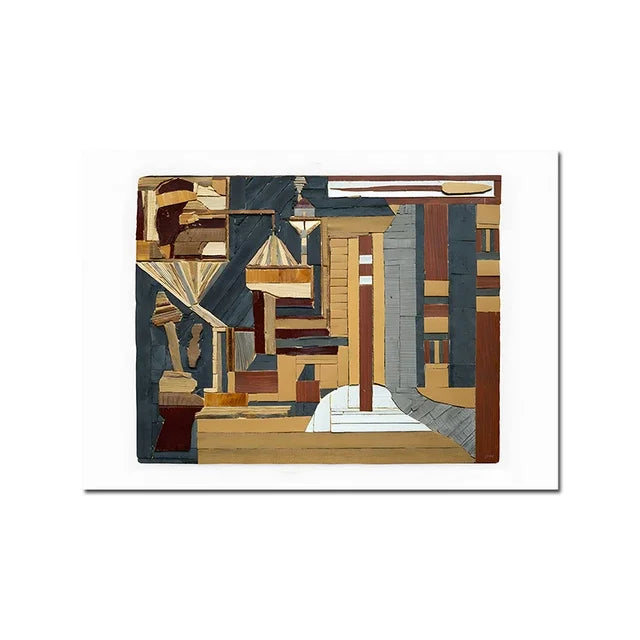 Exquisite Little Sky Abstract Art Geometric Figures Canvas Painting Nordic Art Canvas Posters and Prints Art Pictures Home Decor Peaceful Pleasures Health and Wellness C4490-11 40x60cm