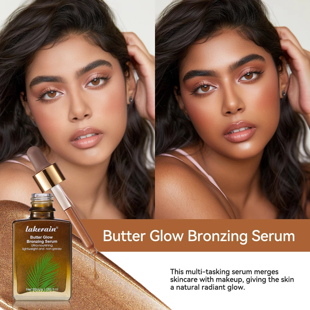 30ml Butter Glow Bronzing Serum Innovative Nourishing Skincare Bronzing Drops for Radiant Natural Sunkissed Complexion Sunkissed Peaceful Pleasures Health and Wellness