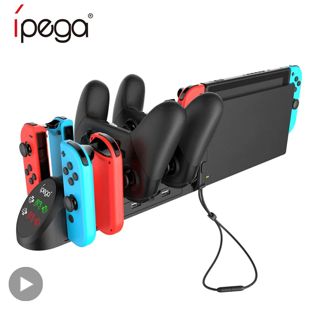 iPega 6-in-1 Nintendo Switch Joy-Con Charging Dock Stand