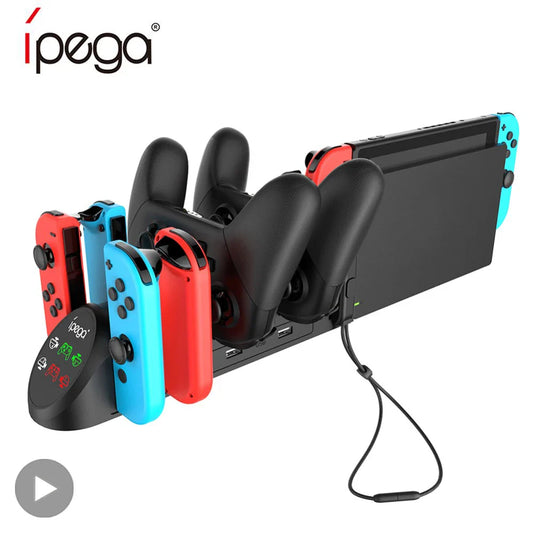 iPega 6-in-1 Nintendo Switch Joy-Con Charging Dock Stand Controller Charging Dock Oasis Select