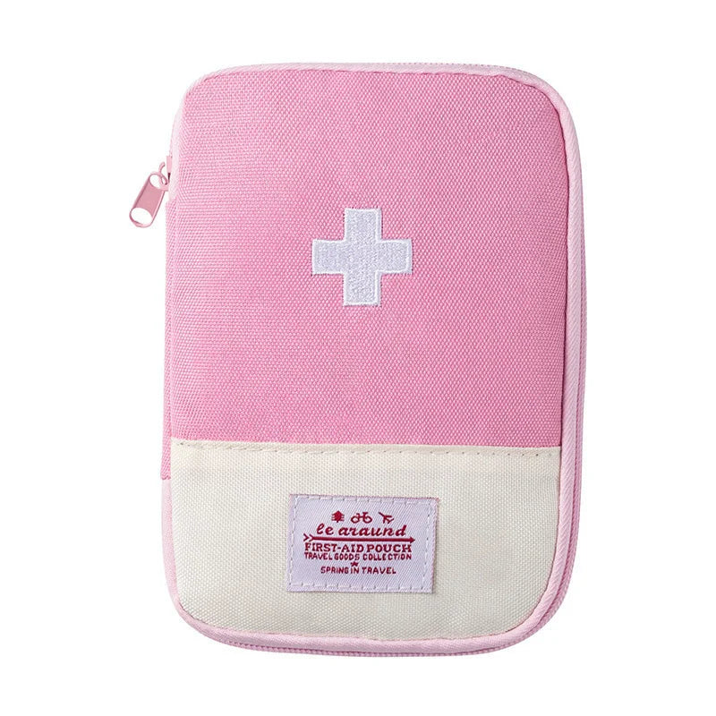 Outdoor Travel Medicine Storage Box Portable Health Kit Portable Medicine Epidemic Prevention Kit Medical Emergency Peaceful Pleasures Health and Wellness pink 10.5x15cm