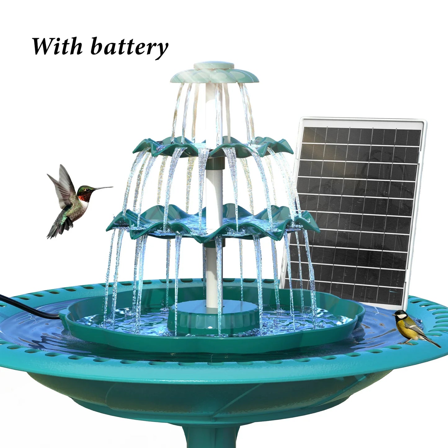 AISITIN 3-Layer Solar Bird Bath Fountain Pump – Garden & Pond