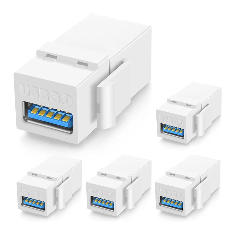USB To USB Adapter Female To Female Connector for Wall Plate Outlet Panel USB 3.0 Keystone Jack Inserts Easy Installation Peaceful Pleasures Health and Wellness