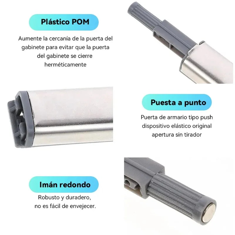 4 Magnetic Push Latches Cabinets Touch Open Kitchen Door Hardware