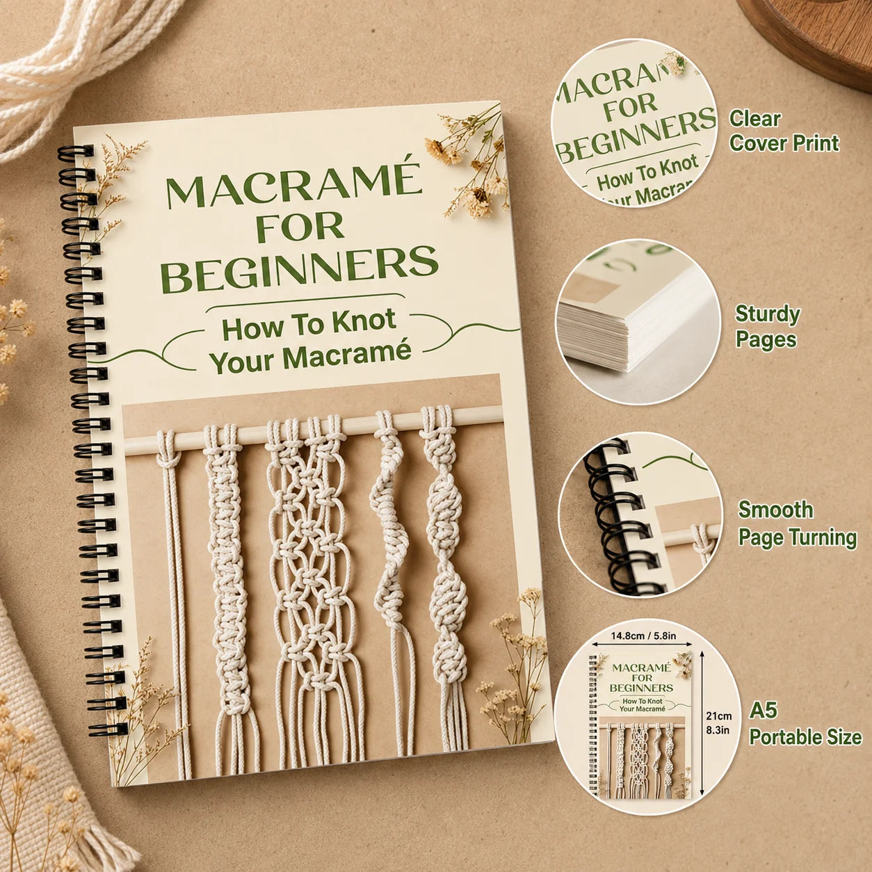 A5 Spiral Binding Manual Weaving Beginner's Guide Basic Knot Tutorial