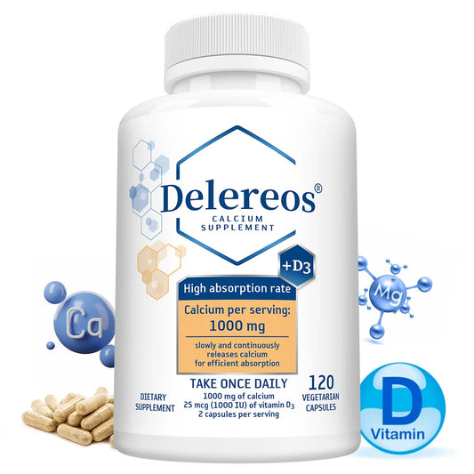 High Absorption 1000 Mg Calcium with 1000 IU Vitamin D, Magnesium, Bone Health Supplement for Adults Supplements Peaceful Pleasures Health and Wellness