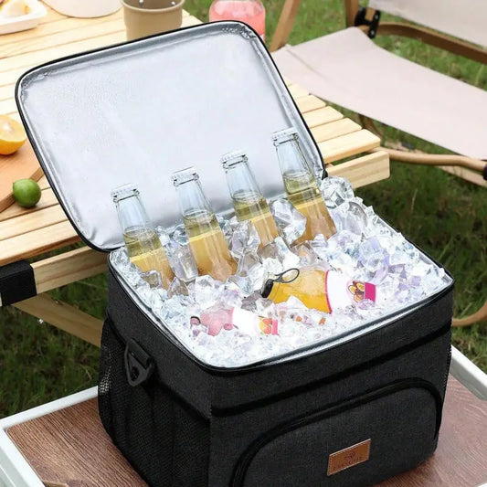Insulated Picnic Bags Large Capacity Portable Outdoor Hand-held Ice Pack Locked Cold and Dirt Resistant Lunch Box Bag Peaceful Pleasures Health and Wellness