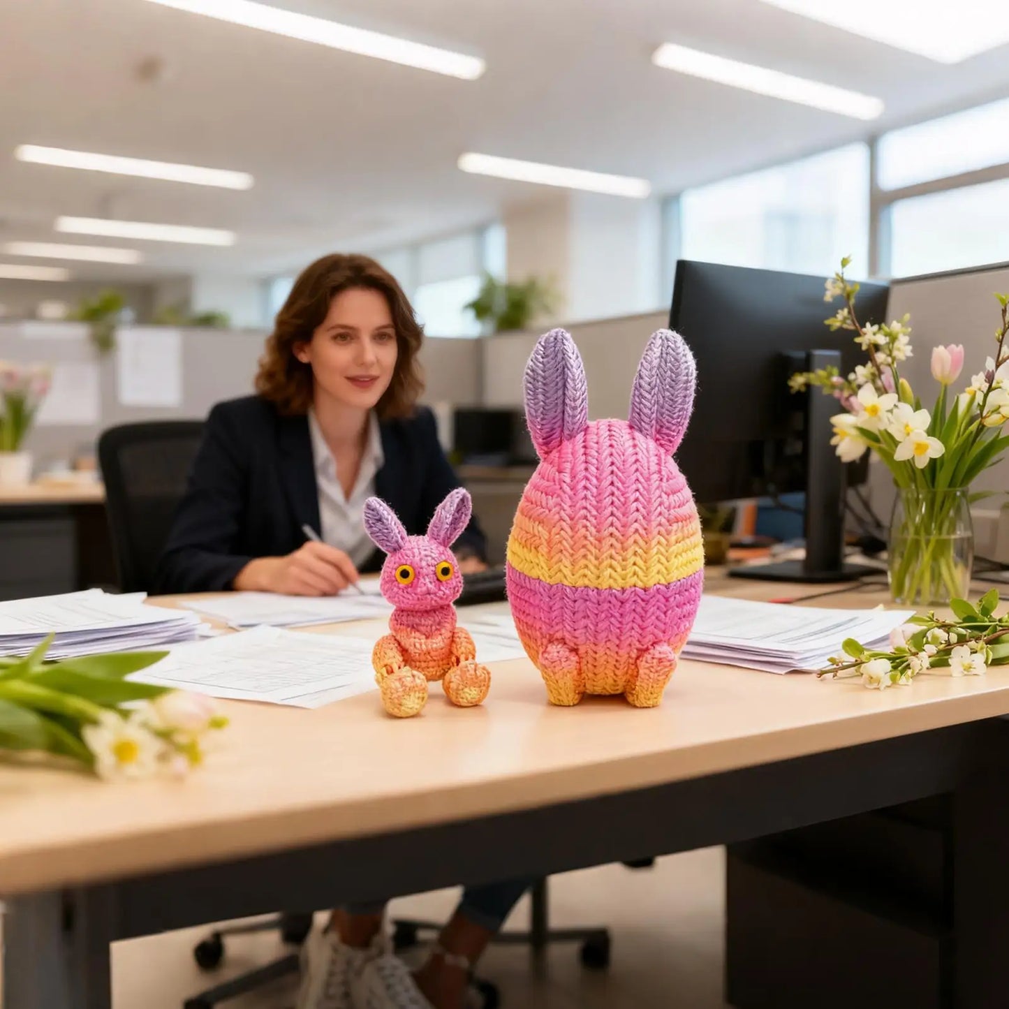 Easter 3D Printed Egg Easter Desktop Decor Desktop Ornament Toys For Bookcase Window Sill Bookshelf Display Cabinet Dressing Peaceful Pleasures Health and Wellness