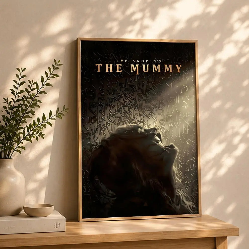 The Mummy Movie Poster HD Self-Adhesive Waterproof Wall Art Movie Poster Wall Art Peaceful Pleasures Health and Wellness White10 50X70cmNoframe