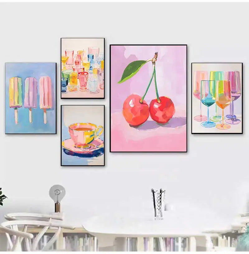 Popsicle Canvas Wall Art Print | Kitchen & Dining Room Decor Canvas Wall Art Peaceful Pleasures Health and Wellness