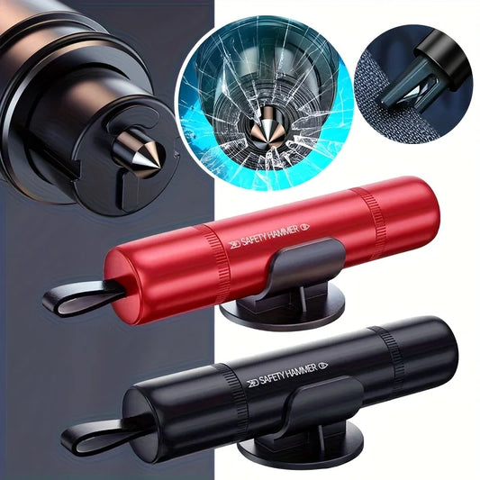 1/2 Set of Two Color Options to Choose From: Car Safety Hammer with Window Breaker and Seatbelt Cutter, Emergency Escape Tool, Portable Multifunctional Safety Hammer, Emergency Escape Window-Breaking Gadget Peaceful Pleasures Health and Wellness