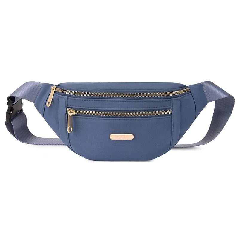 Canvas Fanny Pack Belt Bag – 3 Pockets, Men & Women