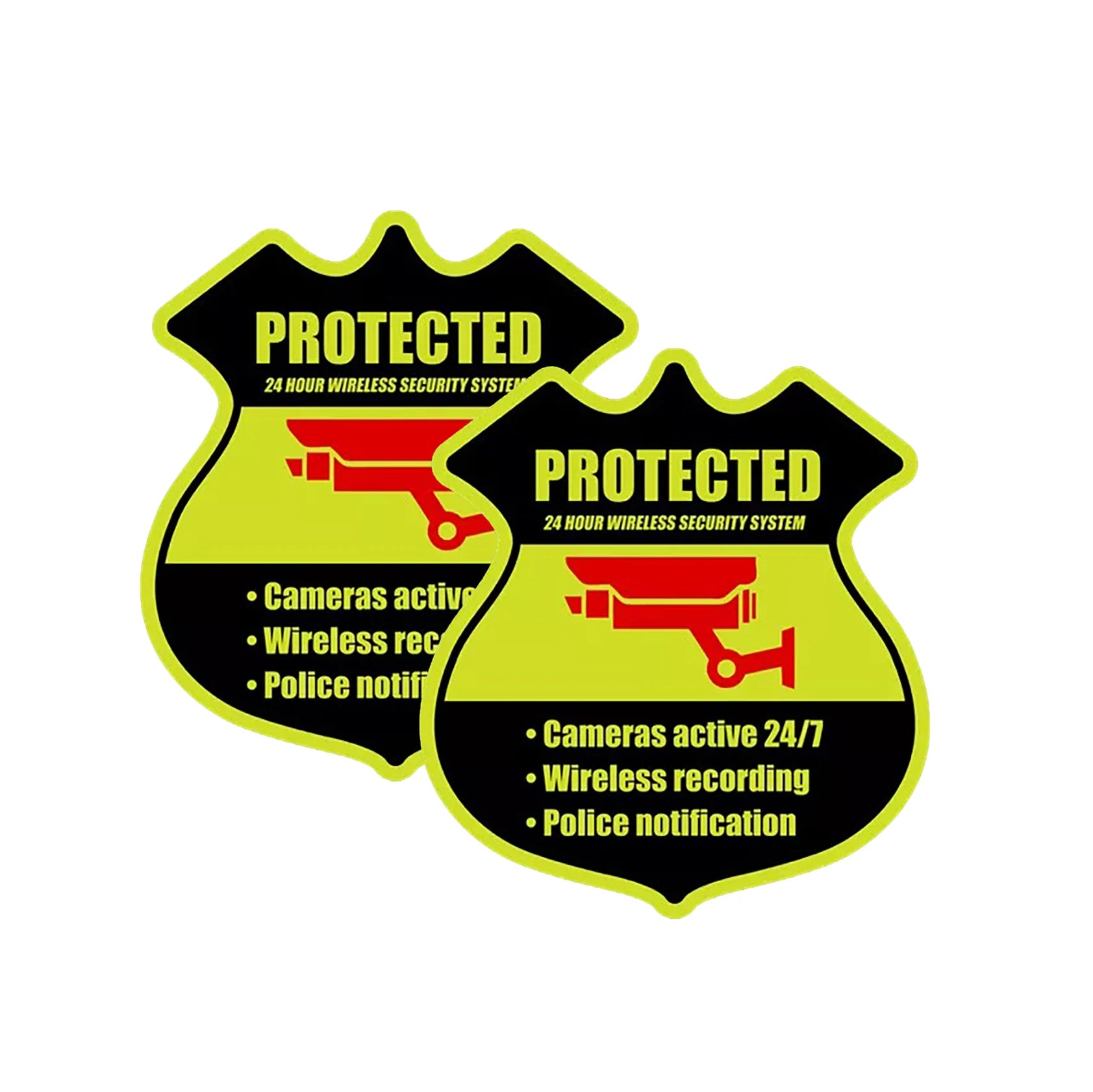 2Pack Home CCTV Security Sticker Video Camera Warning Surveillance Caution Protection5.25x6in Peaceful Pleasures Health and Wellness Default Title