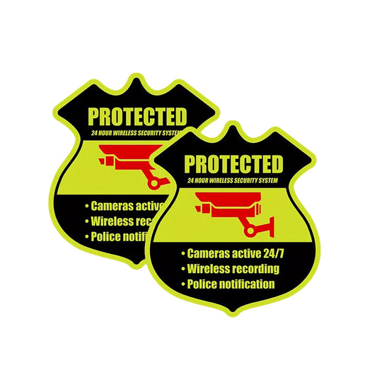 2Pack Home CCTV Security Sticker Video Camera Warning Surveillance Caution Protection5.25x6in Peaceful Pleasures Health and Wellness Default Title