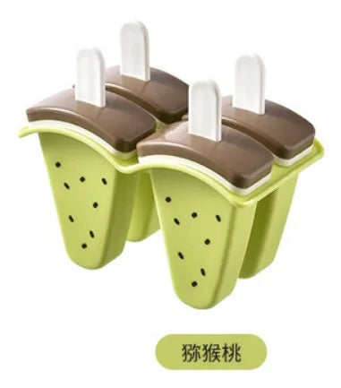 Ice Cream Mold With Cover Watermelon Shape Mold DIY Homemade Ice Popsicle Mould Frozen Juice Milk Kitchen Ice Cream Make Tools Peaceful Pleasures Health and Wellness Kiwi fruit S