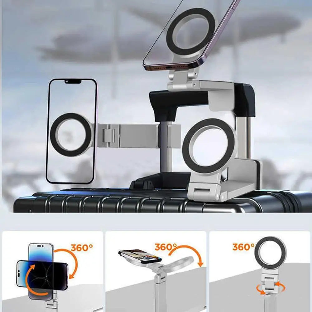 Universal Magnetic Phone Holder – Foldable Airplane Travel Mount