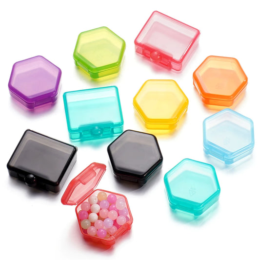 Mini Plastic Storage Box Square Multicolor Organizer for Necklace Earrings Rings DIY Jewelry Packaging Boxes Storager Container Peaceful Pleasures Health and Wellness