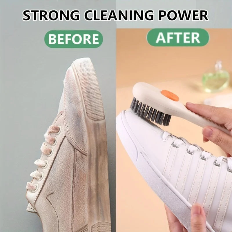 2-Pack Soap-Dispensing Shoe & Laundry Cleaning Brush