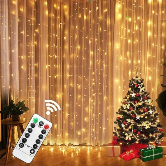 RGB LED Curtain Fairy Lights USB Remote | Christmas Home Decor LED Curtain Fairy Lights Peaceful Pleasures Health and Wellness