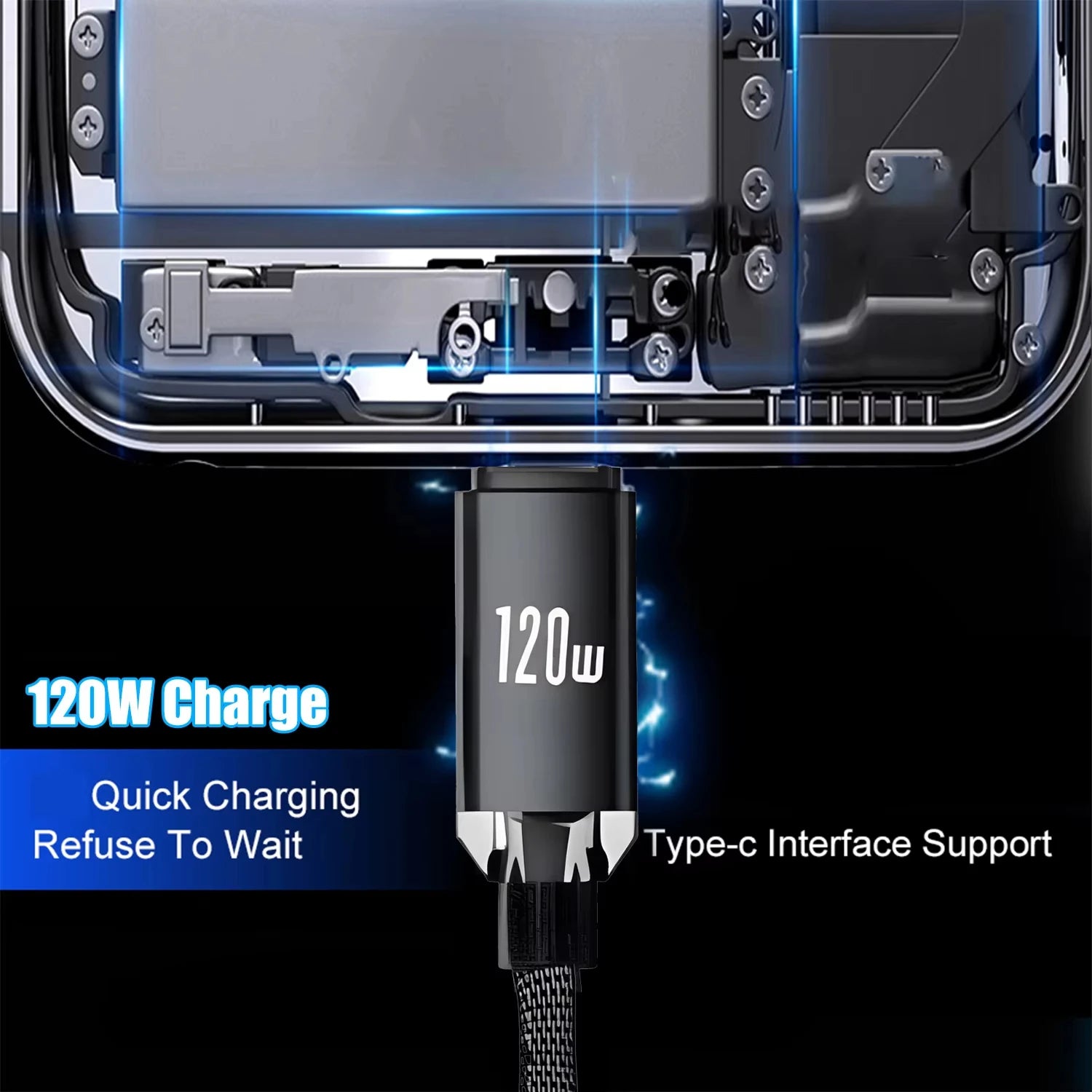 120W PD Type C to Type C Spring Coiled Fast Charging Cable Retractable Nylon Braided Cord For Samsung Xiaomi Huawei iPhone 15/16 Peaceful Pleasures Health and Wellness