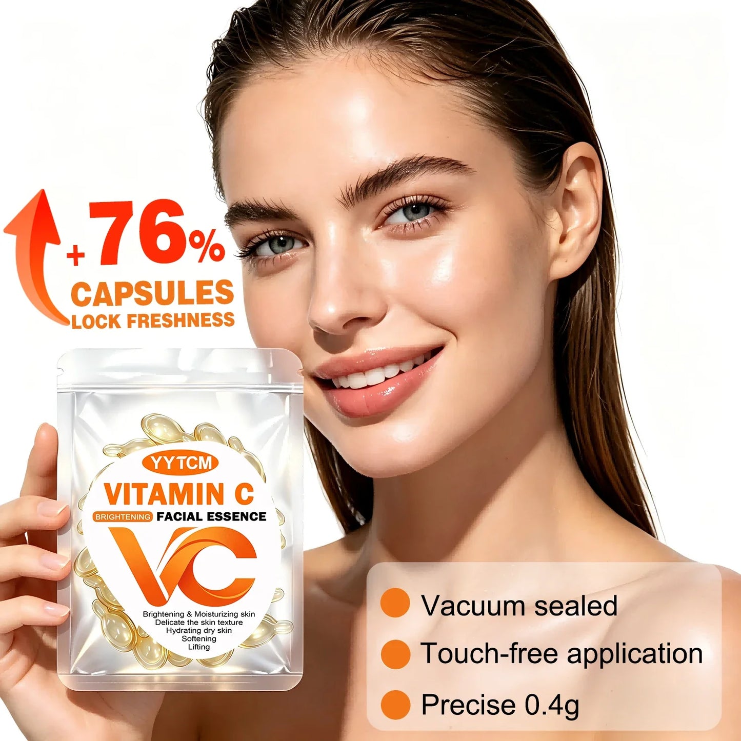 Vitamin C Face Serum Capsules – Retinol, Vit E & Hyaluronic Acid