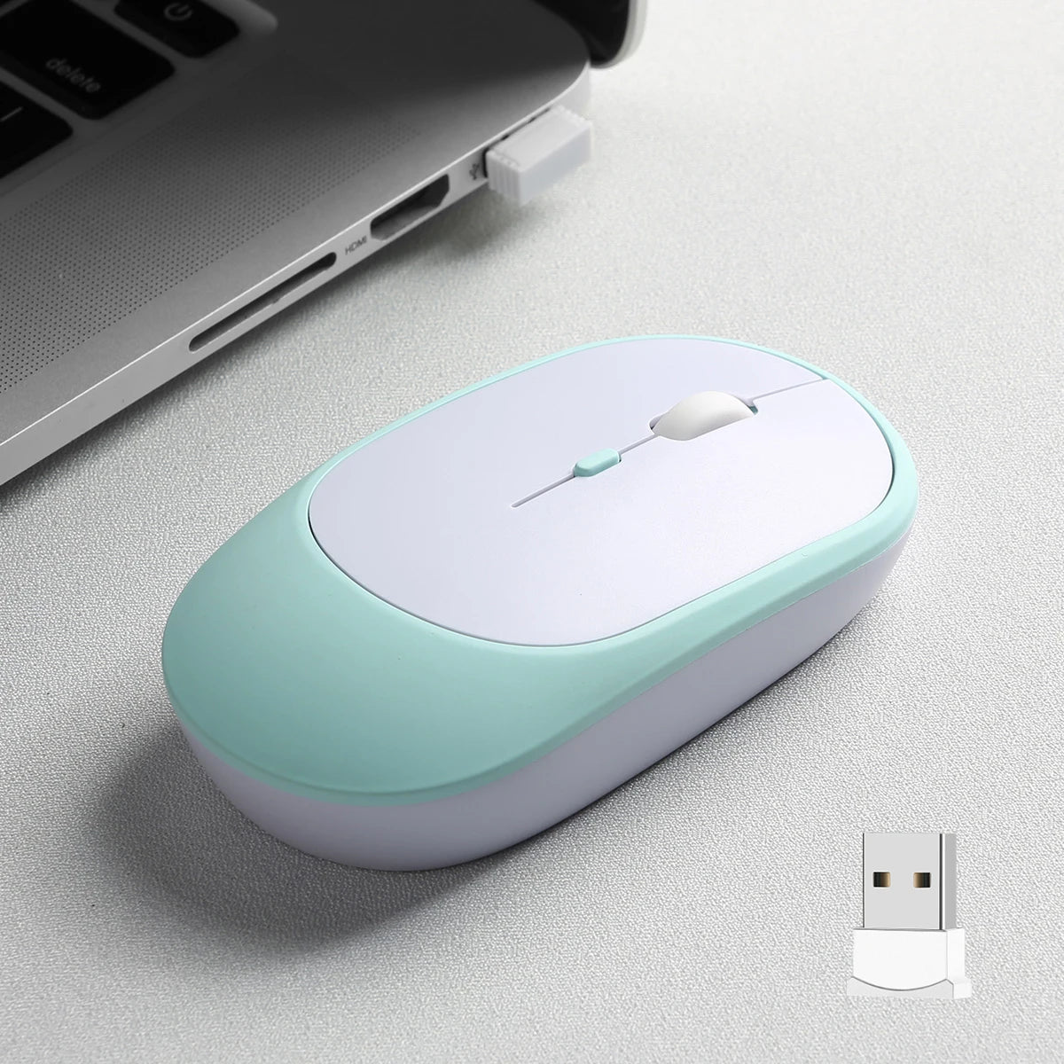 2.4Gh Wireless Gaming Mouse Dual Modes Bluetooth Ultra-Low Power Consumption,Compatible With PC Mac Computers Laptops Peaceful Pleasures Health and Wellness Green