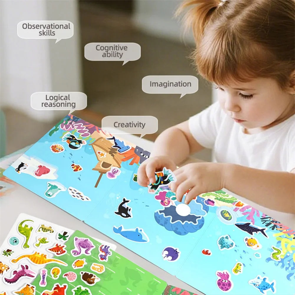 Reusable Sticker Book for Toddlers | Educational Color Toy
