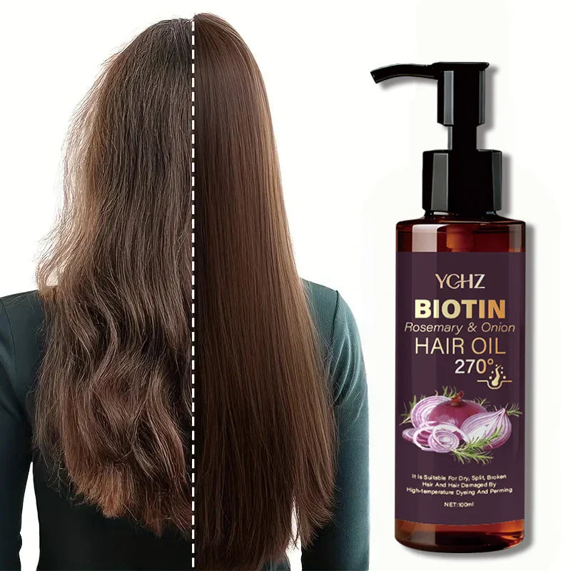 Biotin Hair Oil with Rosemary & Onion | Moisturize & Smooth Hair