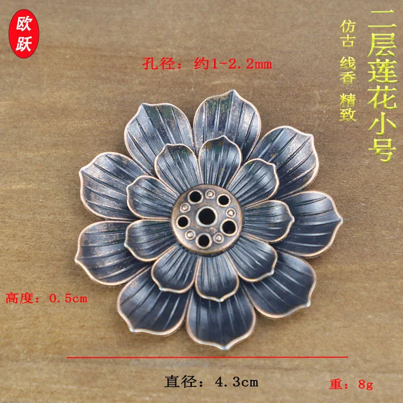 Metal Lotus Buddha Incense Burner & Stick Holder | Zen Censer