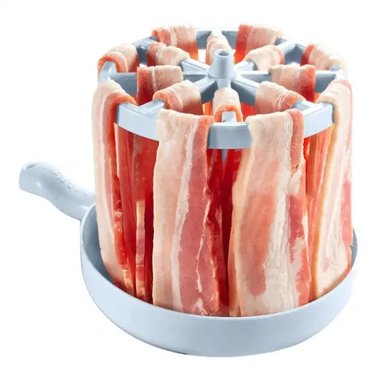 Microwave Bacon Cooker Rack – Vertical Bacon Tray for Crispy, Low-Fat Bacon Peaceful Pleasures Health and Wellness Default Title