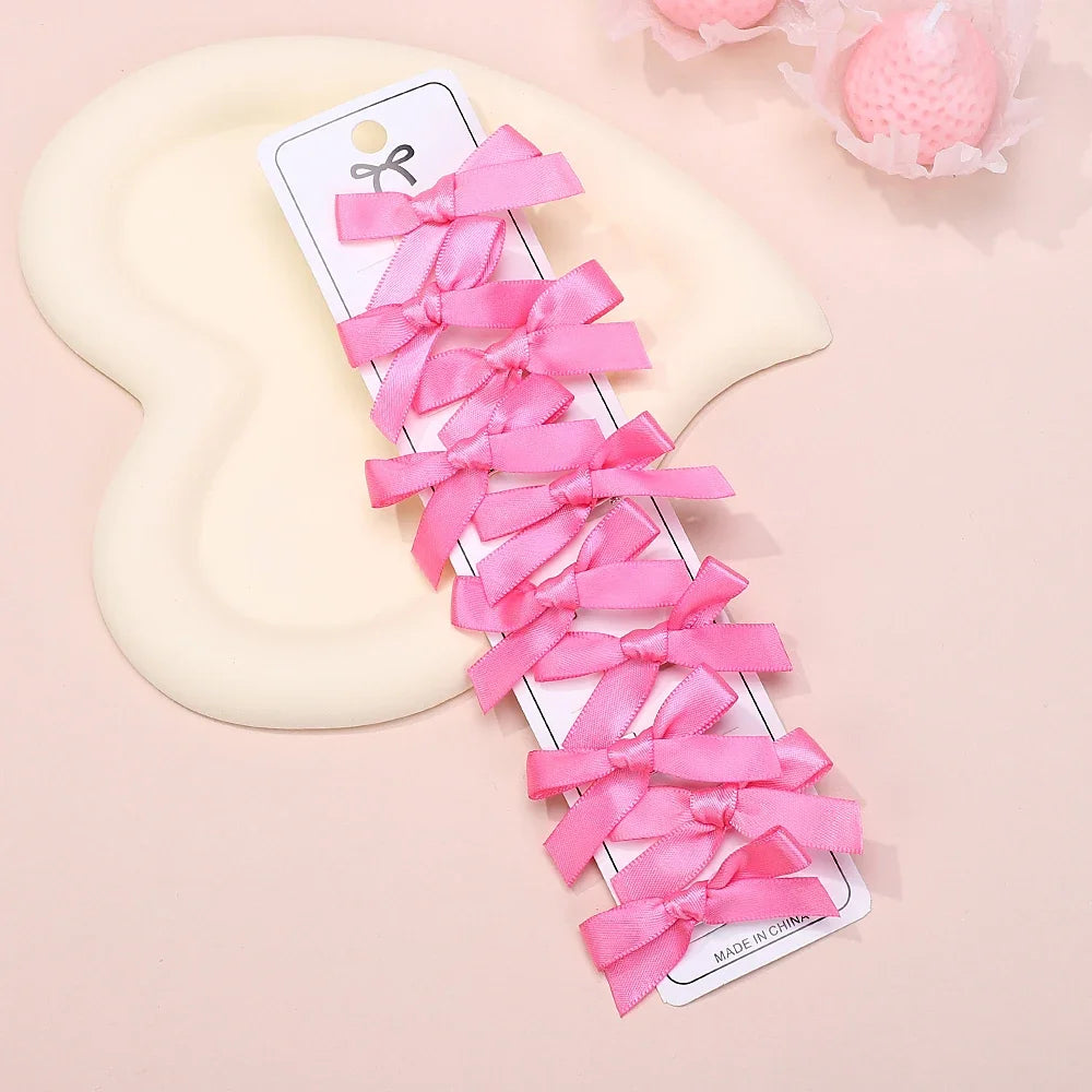 4 8 Girls Bows Mini Hair Clips Metal Hairpin Headwear Barrette