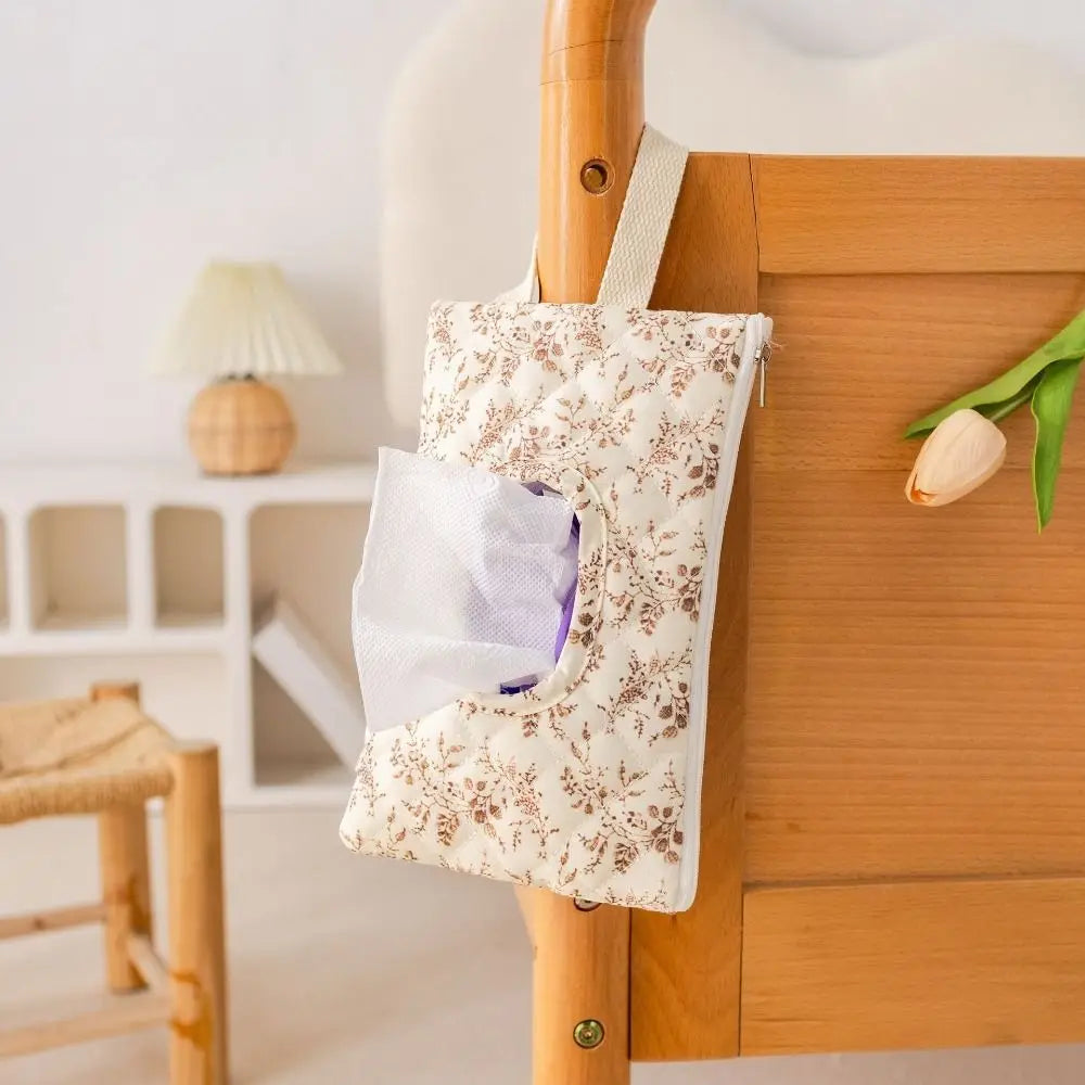 Floral Baby Wipes Dispenser Pouch | Portable Reusable Case