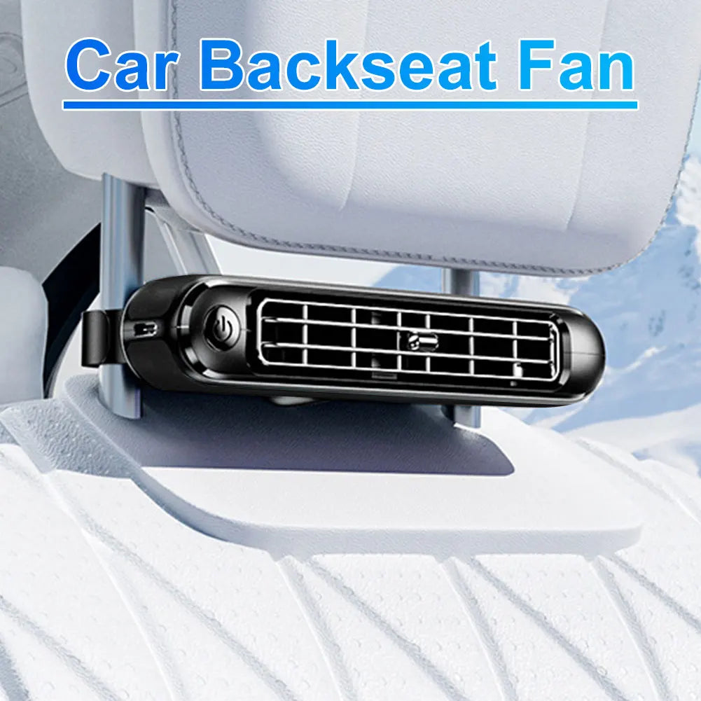 Car Seat Fan – Rear Headrest Cooling Fan 3-Speed USB Peaceful Pleasures Health and Wellness