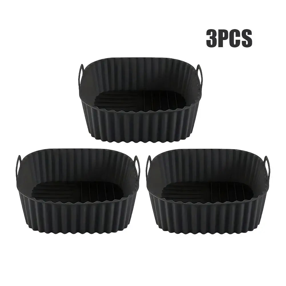 Silicone Air Fryer Liner 21cm Square Reusable Non-Stick Mat